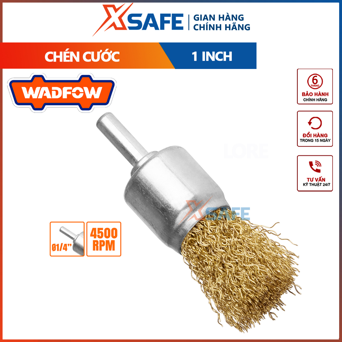 25mm wasfow wce5start Cup, 25mm brush diameter, 1/4 Shank, 0,3mm wire diameter, 25mm length for planing, grinding, edges, eraser/stripping-genuine