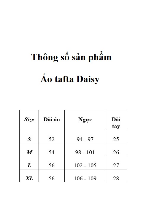 Áo tafta Daisy