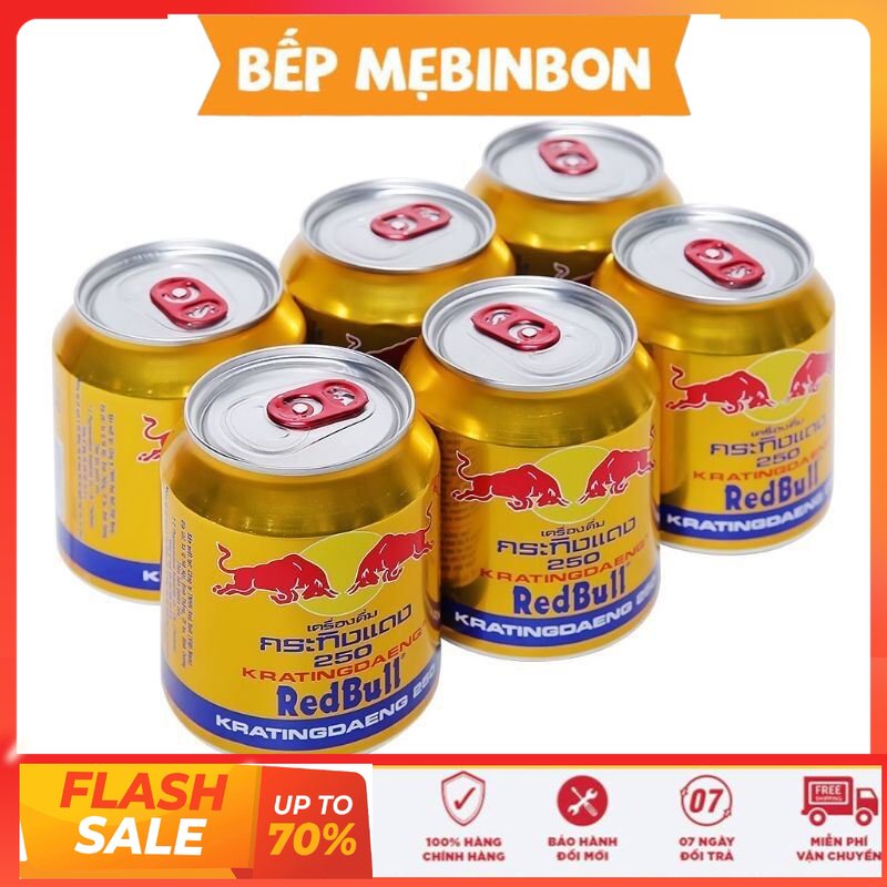 Lốc 6 lon nước tăng lực bò húc