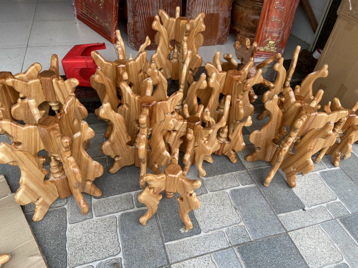 Chò gỗ 3 chân để dĩa trái cây gỗ gõ cao cấp