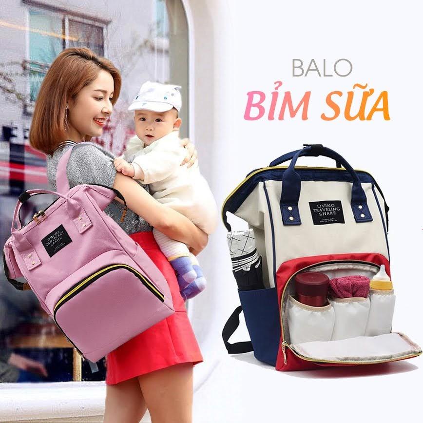 Balo Bỉm Sữa Đa Năng Cho Mẹ Và Bé