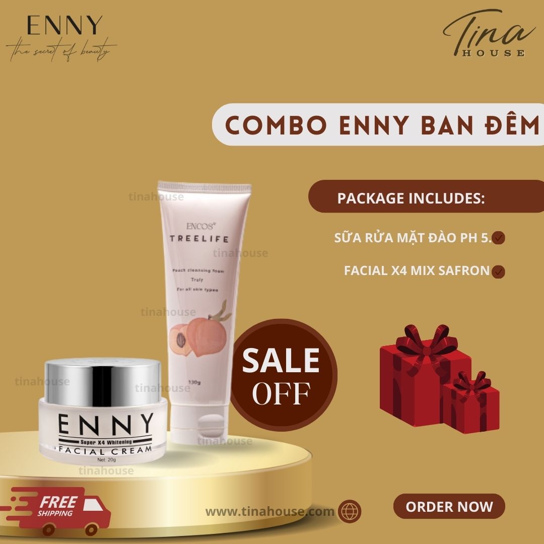 Combo Face Enny X4 Kèm sữa rửa mặt Enny lớn