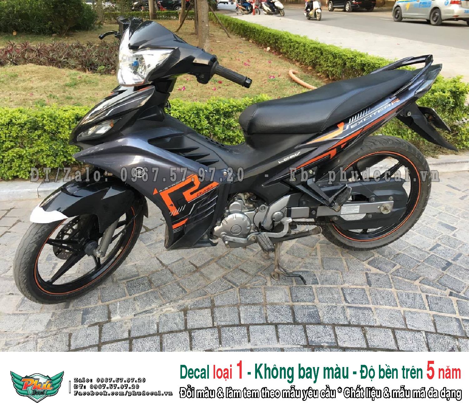 Tem rời Exciter 135 Xám cam copy zin