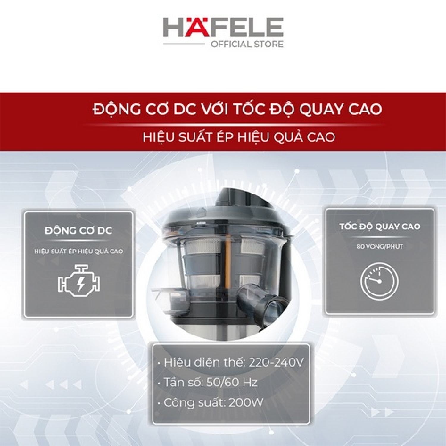 Hafele Gs-133N Slow Juicer - 535.43.811