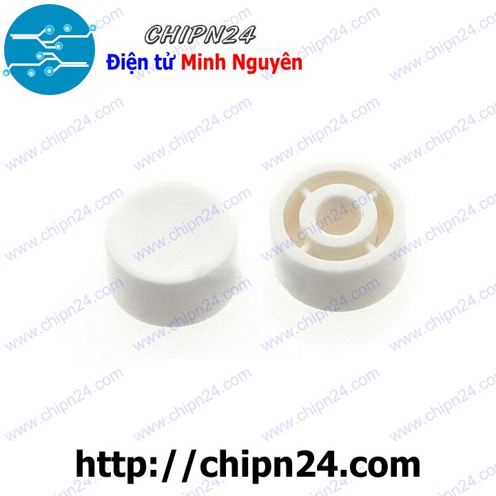 Nắp chụp nút nhấn vuông 6x6 trắng A17