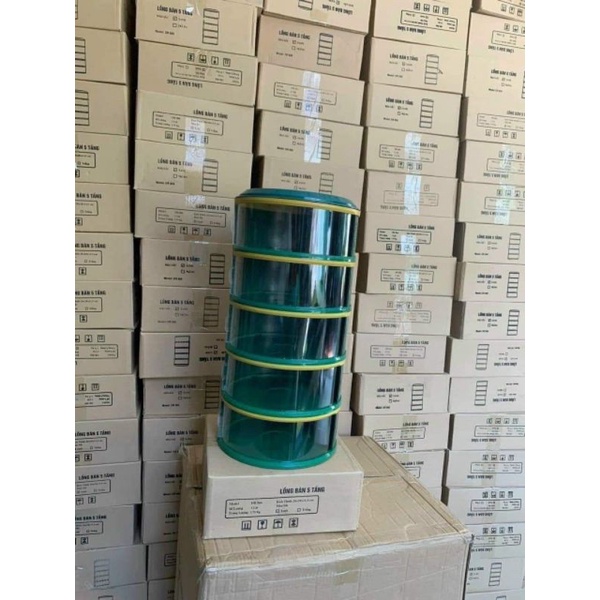 Lồng bàn bảo quản thức ăn 5 tầng xếp gọn