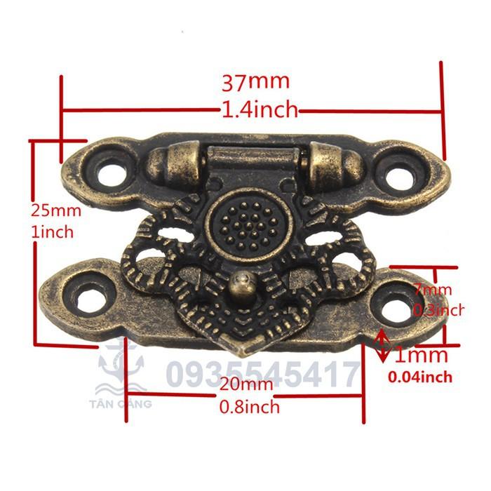 Khóa hộp 08 tim sen cổ điển - kt:3.7cm