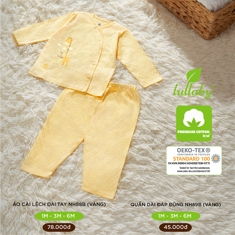 Lullaby - bộ dài tay cài lệch sơ sinh nh8889b