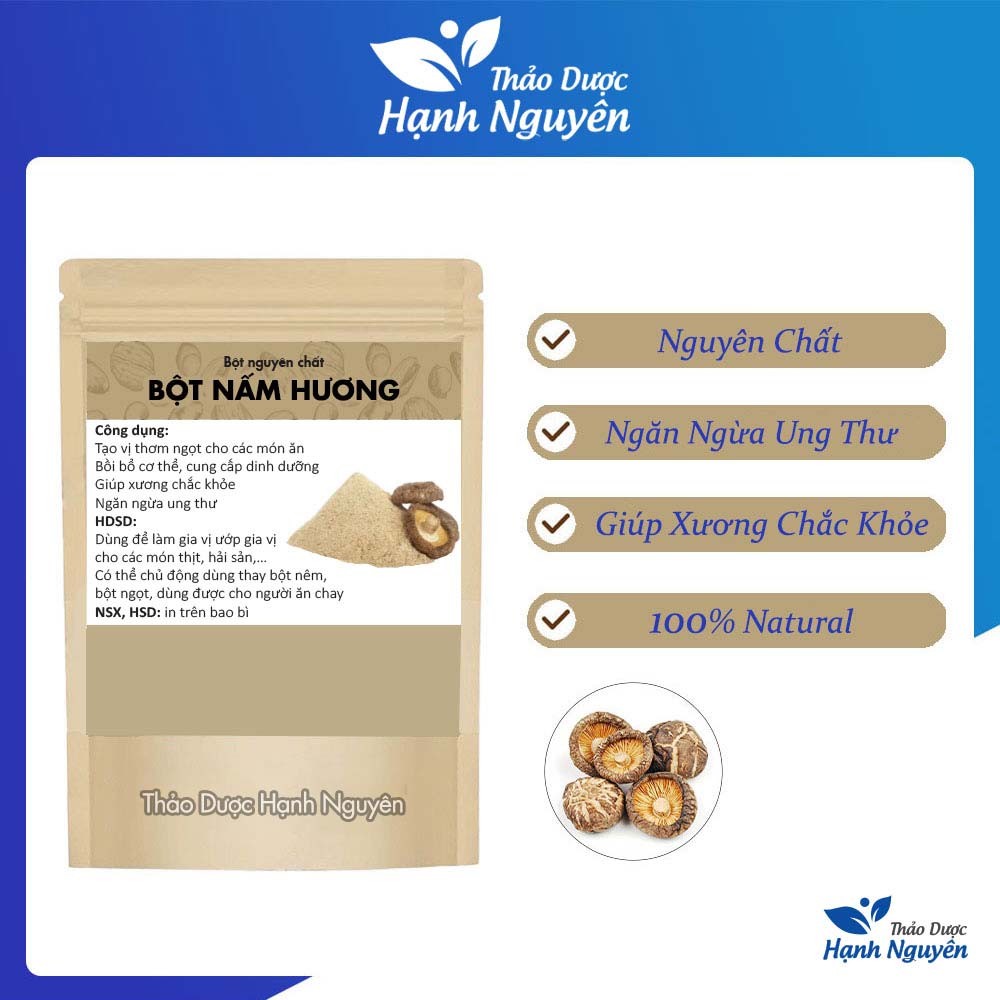 Bột nấm hương nguyên chất 100g - Thảo Dược Hạnh Nguyên