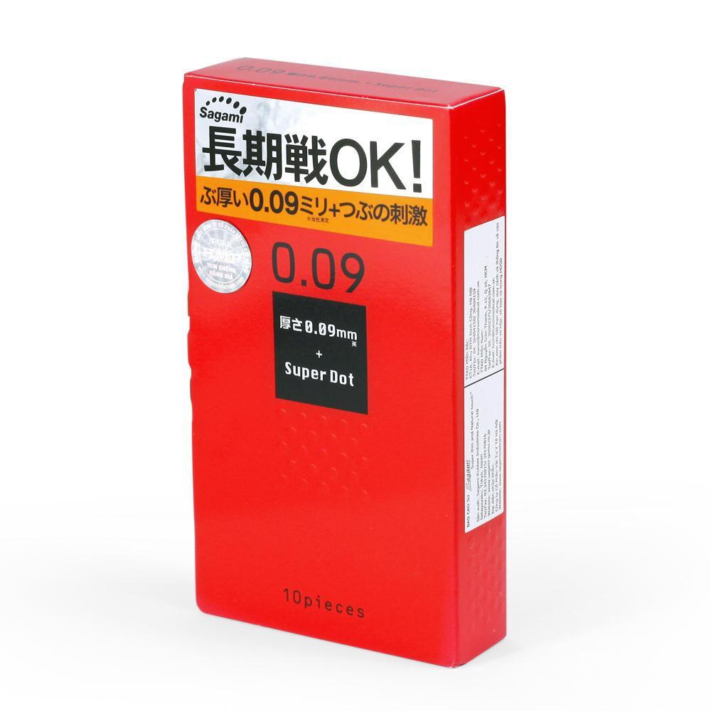 Bao cao su Sagami Super Dots 0.09 ôm khít (Hộp 10)