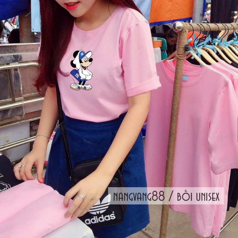 Áo Thun Unisex [ Mickey MLB ] Nam Nữ dễ phối đồ cực Hót