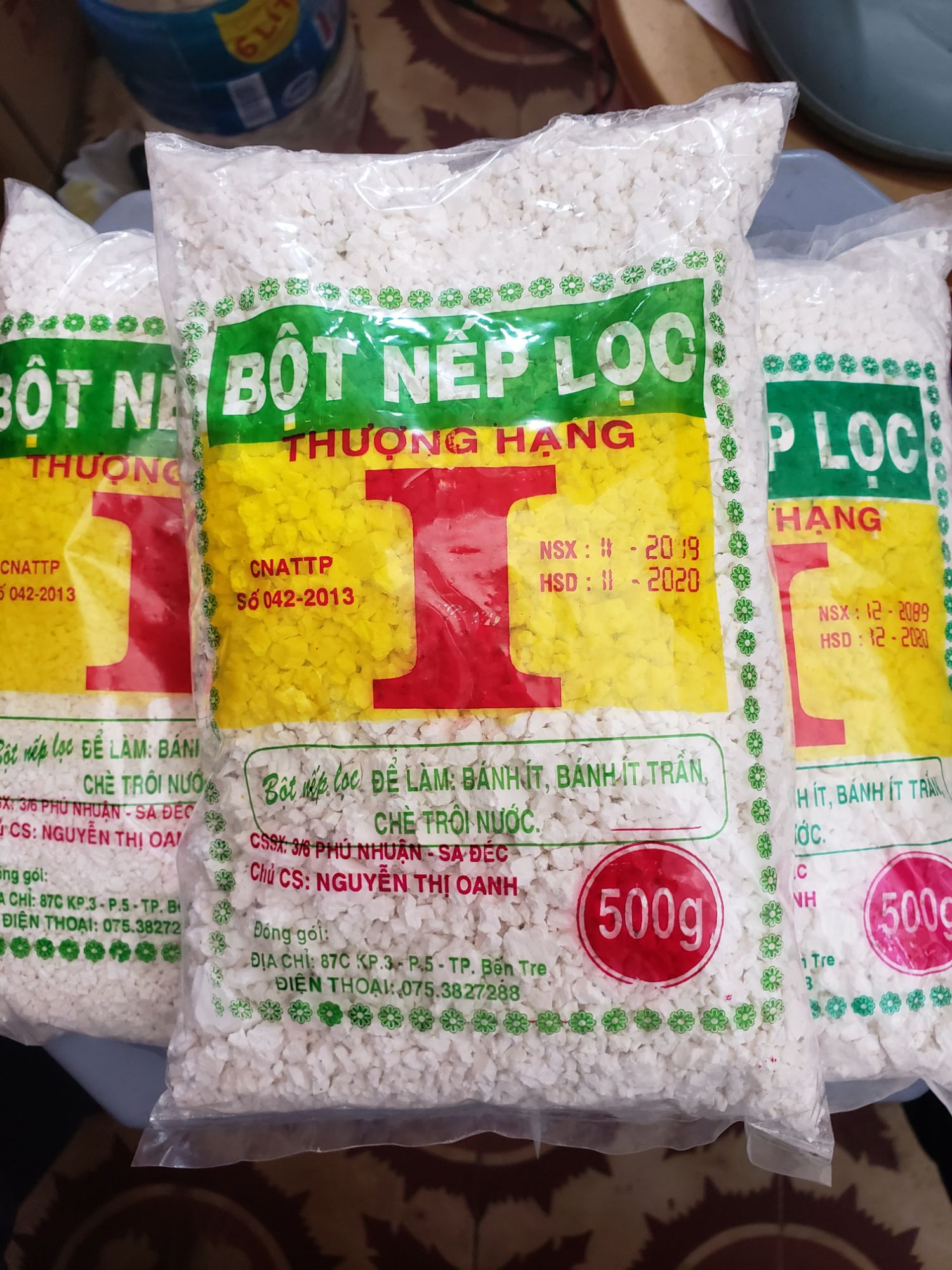 4 túi bột nếp Sadec 2kg