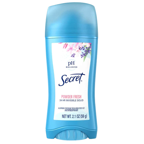 Lăn Khử Mùi Sáp Secret Ph Balanced Powder Fresh Invisible Solid 59g