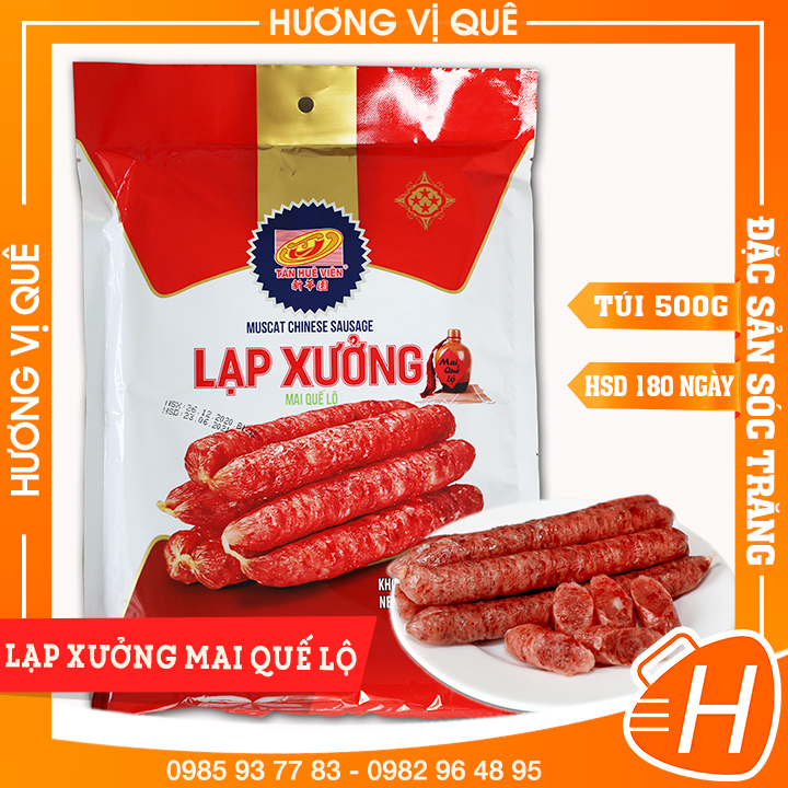 Lạp Xưởng Mai Quế Lộ Tân Huê Viên - Túi 500g - Đặc Sản Sóc Trăng