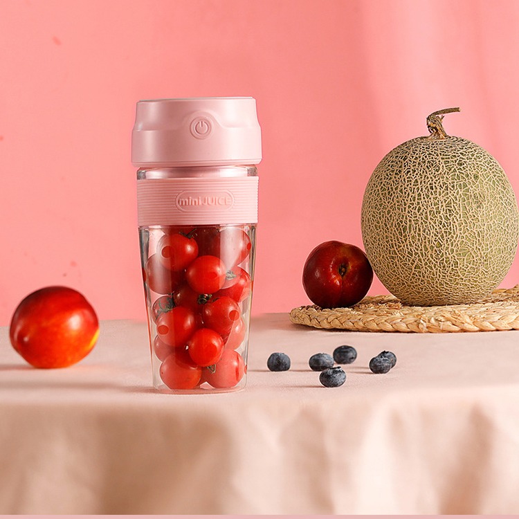 Portable blender mini juice 9274 (horizontal) capacity 300ml warranty 1 to 1 Exchange (multicolor)-[food processor mini fruit blender]