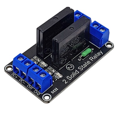 Mạch 2 relay rắn ssr 12vdc , Module relay ssr 12vdc