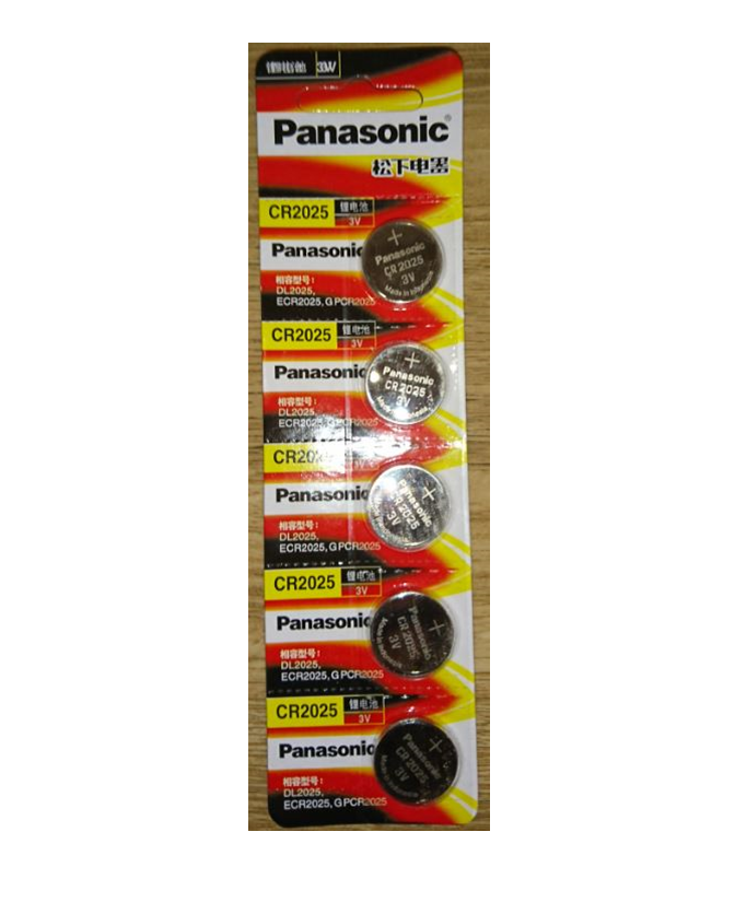 vỉ 5 viên Pin Cúc Áo cr2025 panasonic