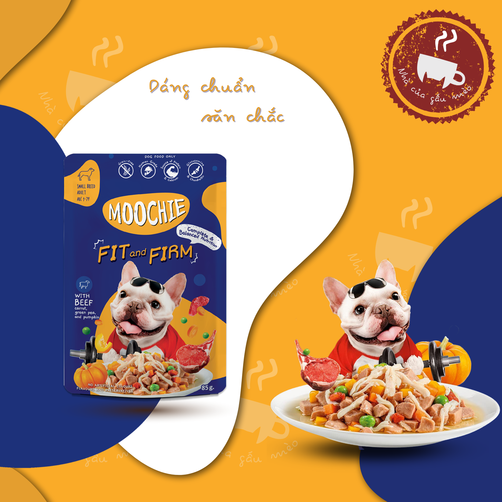 Pate Moochie dạng gói dành cho chó mọi lứa tuổi - 85gr (6 vị)