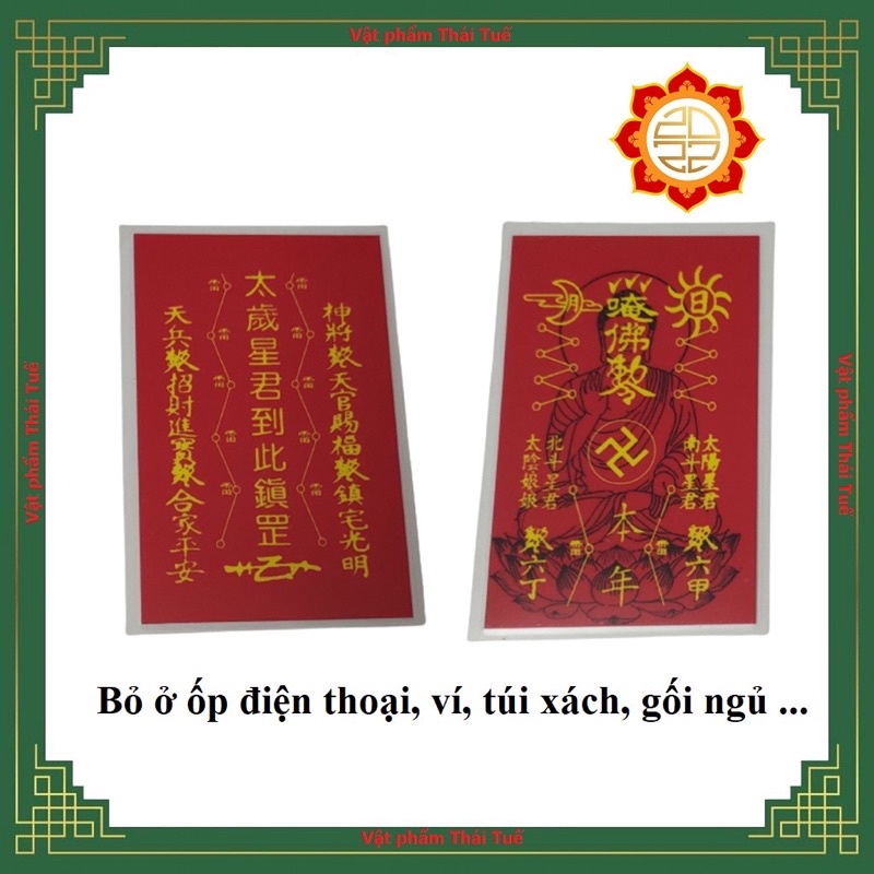 Thái Tuế Phù 2022 để ví ốp điện thoại