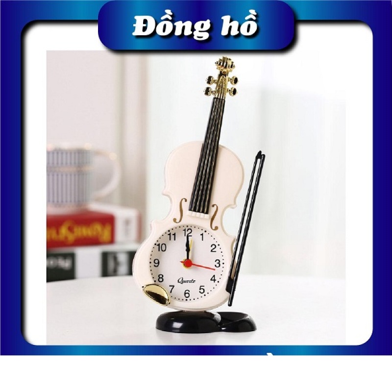 Nơi bán Đồng hồ để bàn hình cây đàn Violin - Đồng hồ để bàn, đồng hồ báo thức hot của năm 2 màu