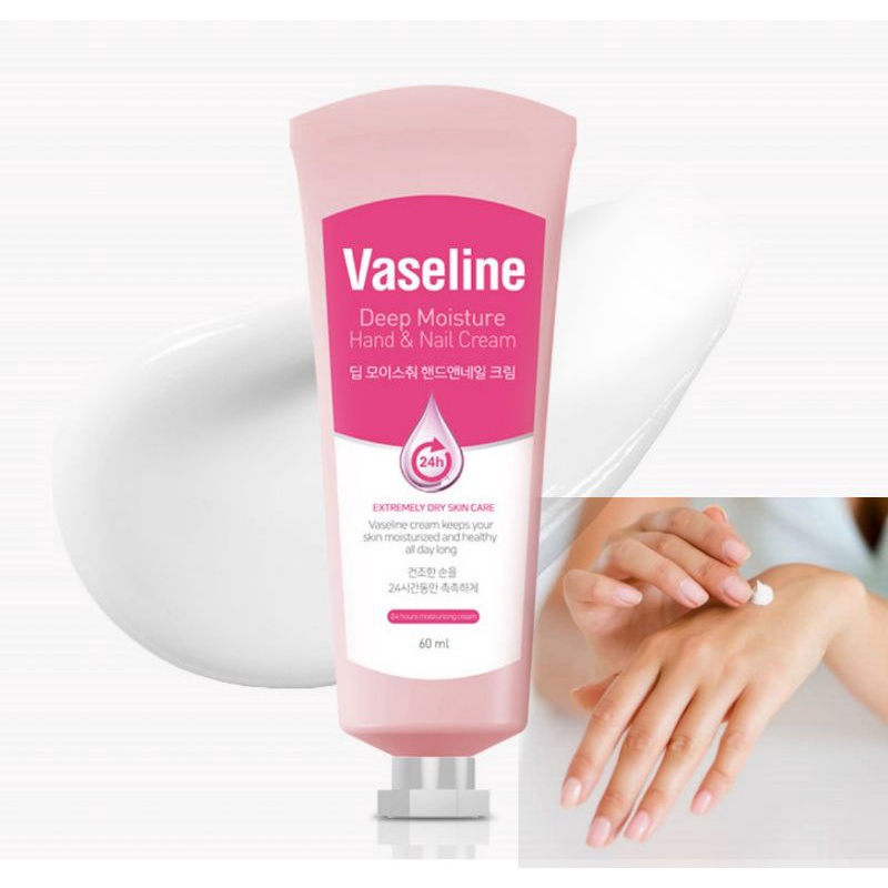 Kem dưỡng tay và Móng Vaseline Deep Moisture Hand & Nail Cream 60ml
