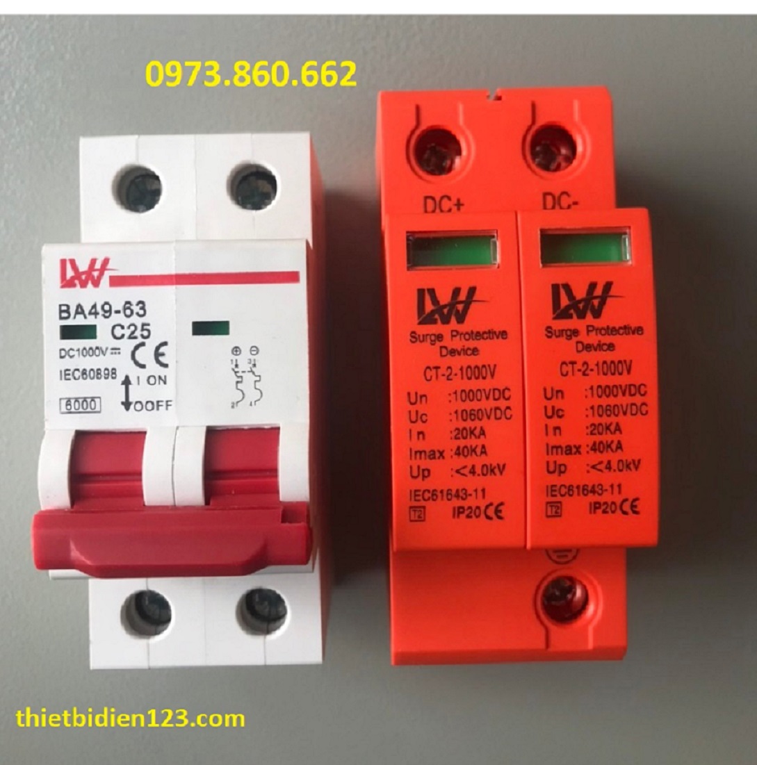 Aptomat DC 2P 1000V - CB DC 1000V