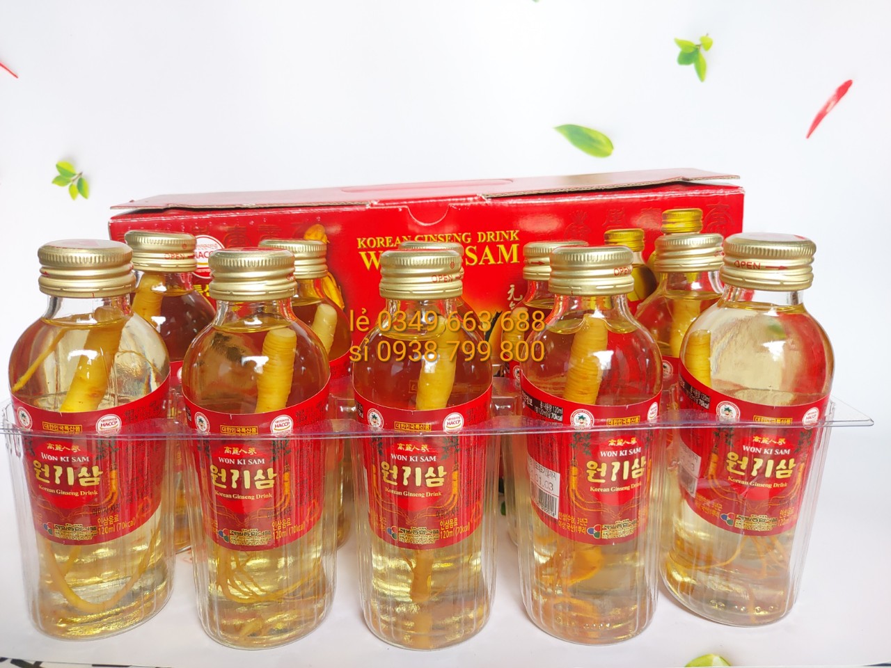 Nước hồng sâm có củ Wonkisam Hàn Quốc
