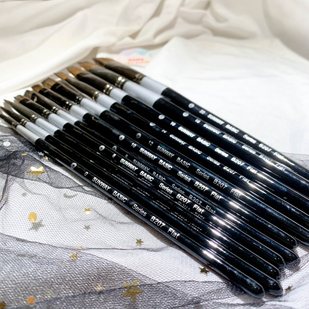 Cọ Vẽ Lông Sóc Sunway Đầu Vuông B207 Flat Brush