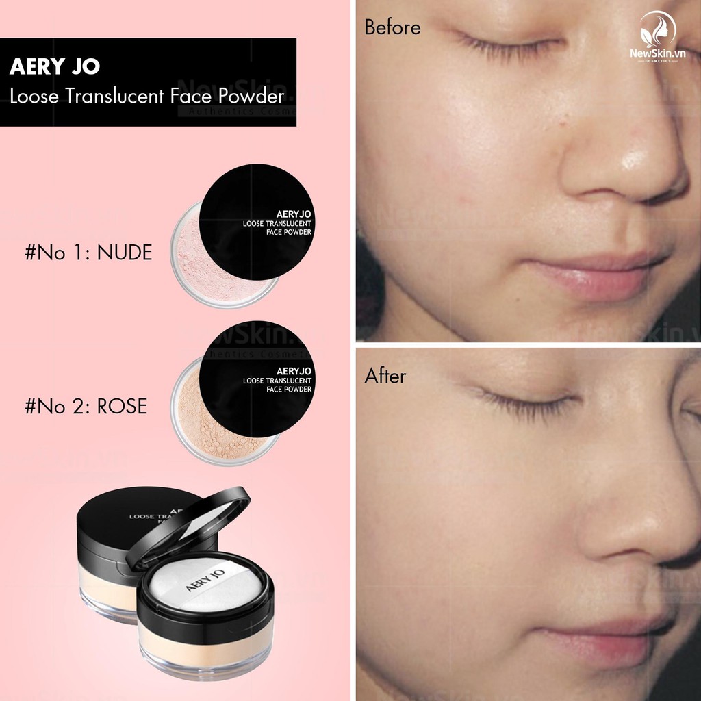 PHẤN BỘT CHE KHUYẾT ĐIỂM AERY JO LOOSE TRANSLUCENT FACE POWDER