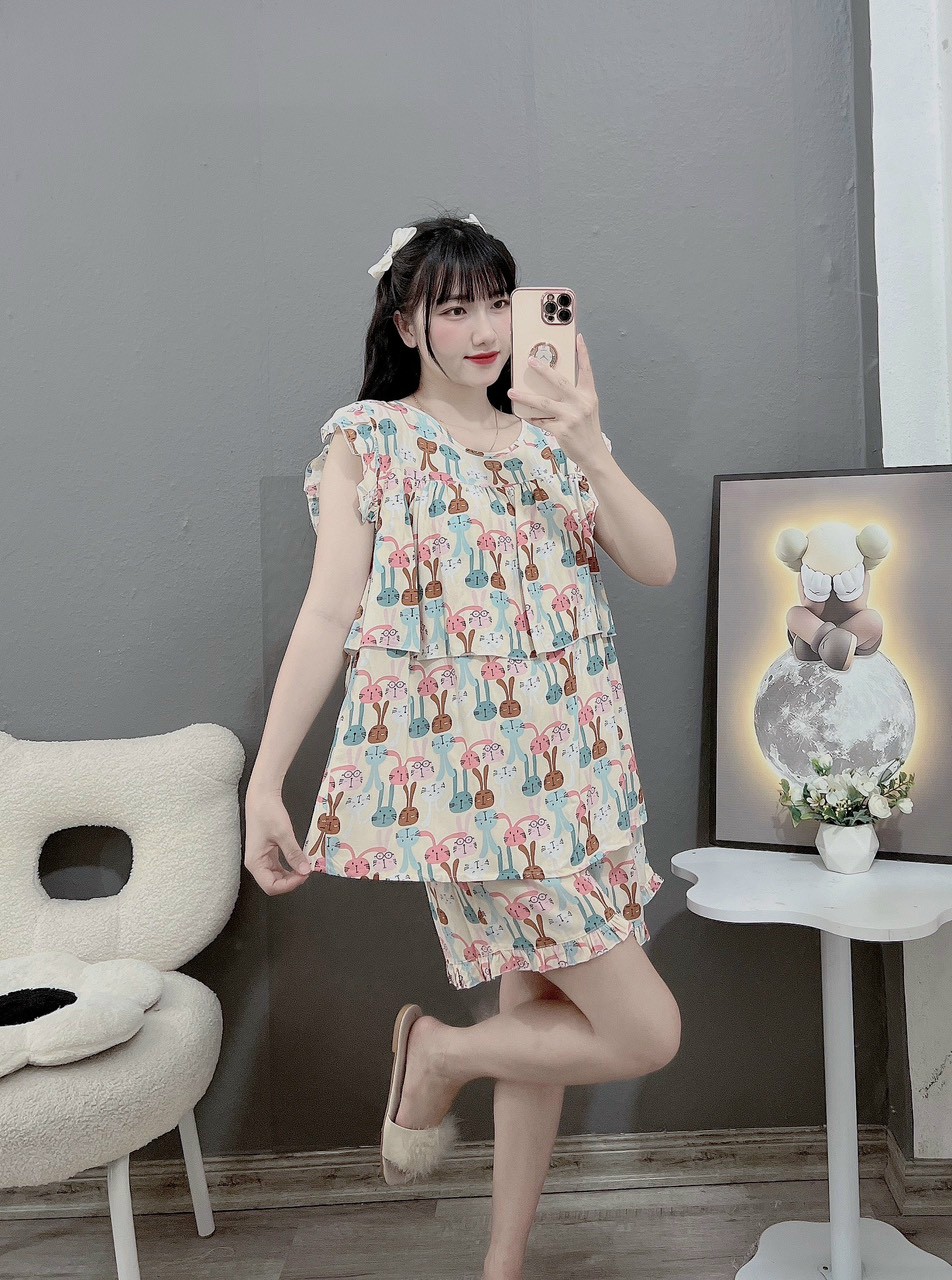 bộ đồ hè chất mềm mát cho mẹ từ 40-70kg
