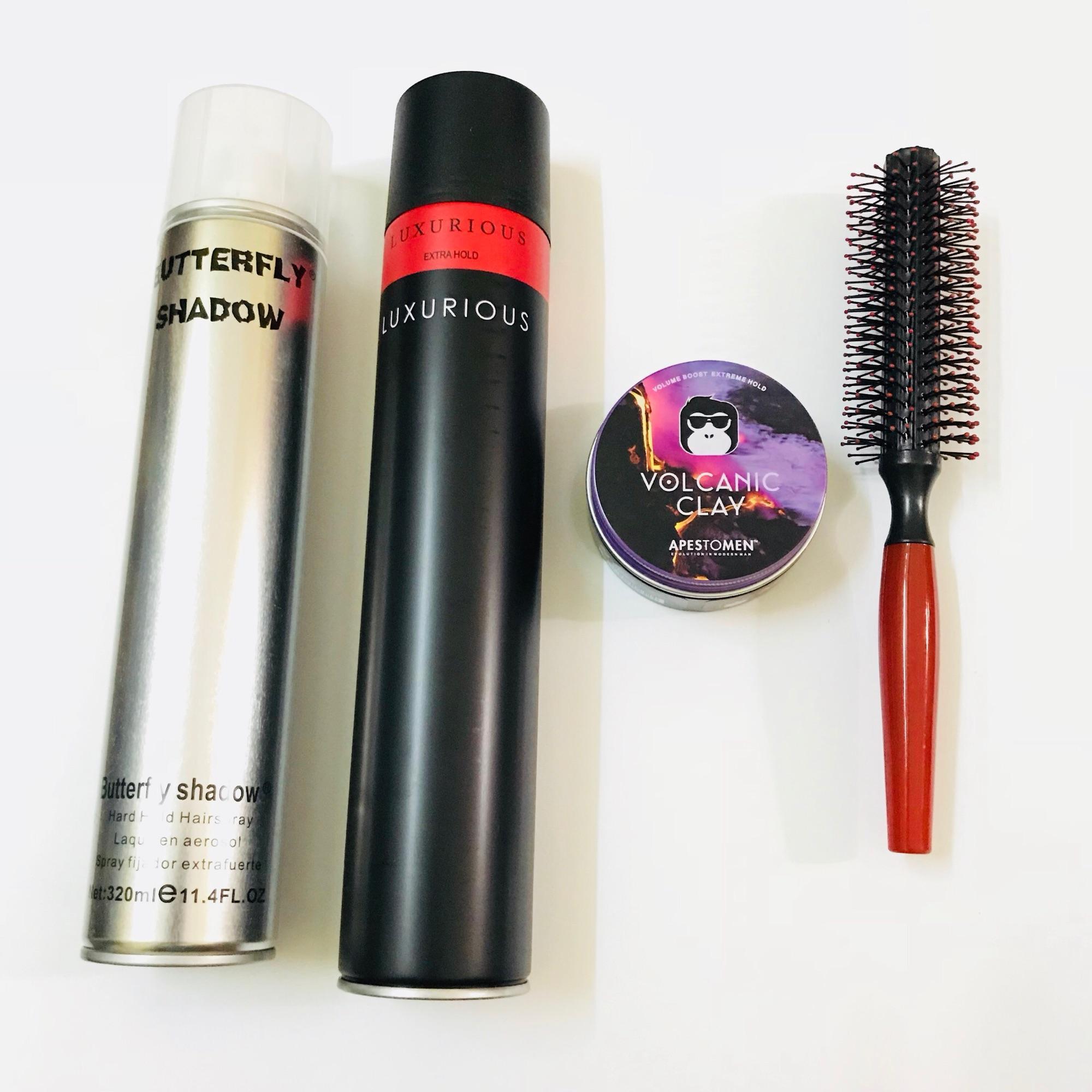 TOTAL - Volcanic Clay Combs Hair Straightener + Luxurious Eraser + Butterfly + Combs