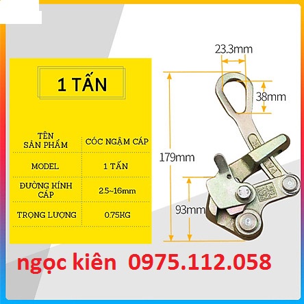 CÓC KẸP CÁP 1 TẤN-CÓC KẸP CÁP NGK 1 TẤN