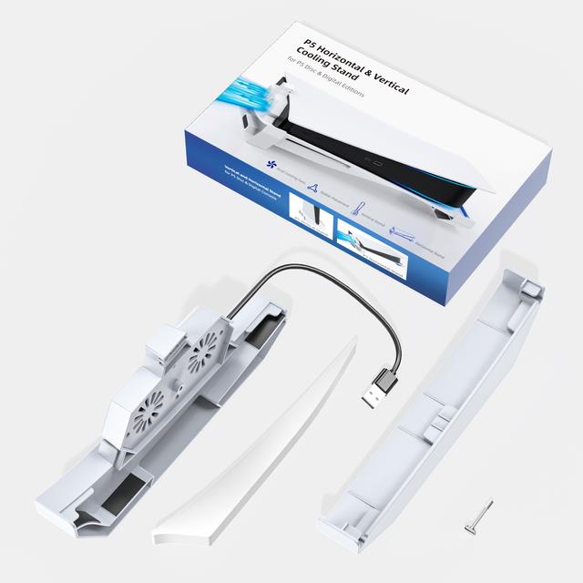 ❣♂ for PS5 Console Horizontal amp; Vertical Cooling Stand PS5 Dual Cooling Fans for Playstation 5 Disc amp; Digital Editions Cooler