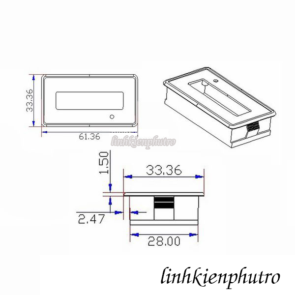 [HCM]Đồng Hồ Báo Phần Trăm Pin LCD - 1 Nút