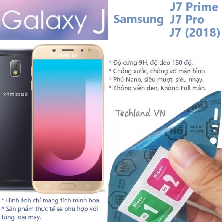 Cường Lực Phủ Nano Samsung J7 / J7 Prime / J7 Pro / J7 2018 - Trong Suốt, Không Full Màn, Không Viền Đen