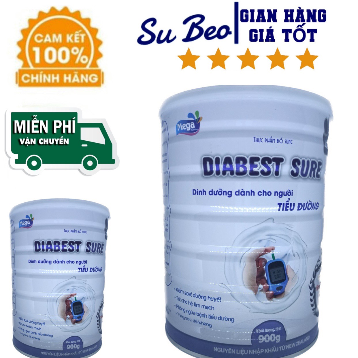 Sữa dinh dưỡng đặc biệt dành cho người bệnh tiểu đường diabest sure 900g hsd: luôn luôn mới