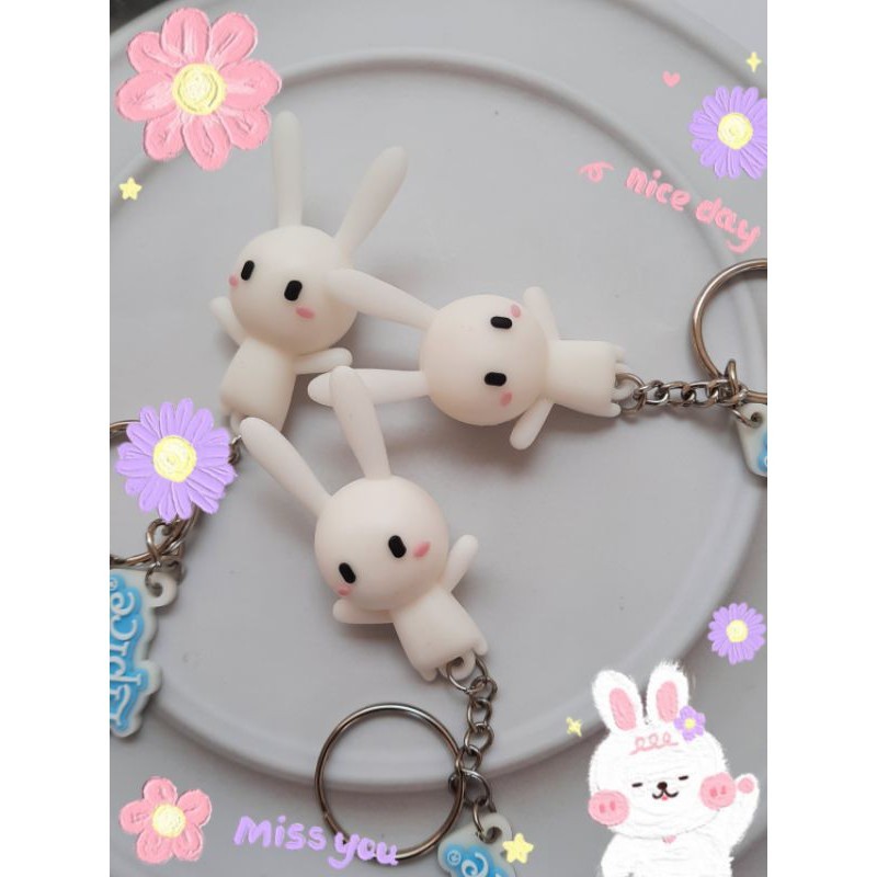 Móc khóa xinh xắn Thỏ 7 màu & Gấu Aka