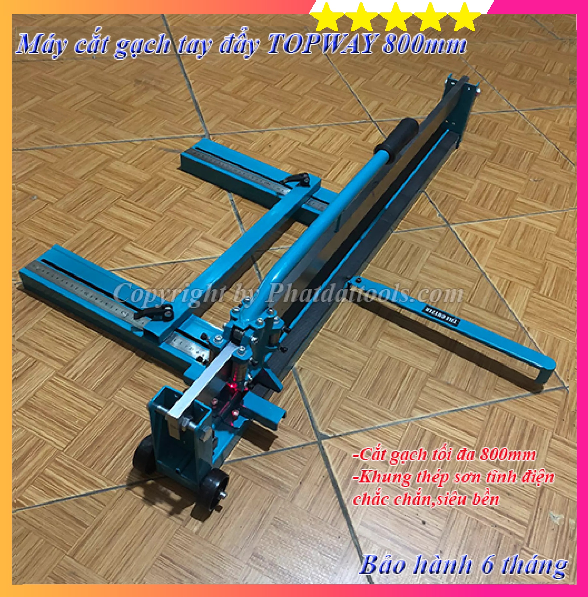 Máy cắt gạch tay đẩy topway 800-g02 - cắt không bụi - tối đa 800mm - kèm 01 lưỡi cắt - đầy đủ phụ kiện