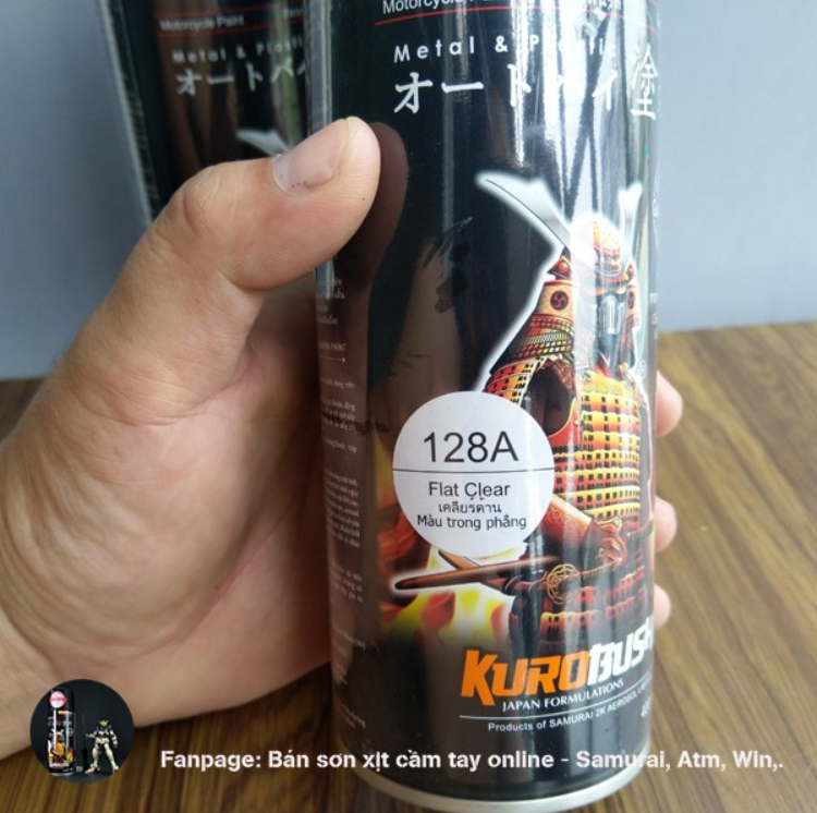 Sơn keo bóng Samurai 128A màu nhám mờ