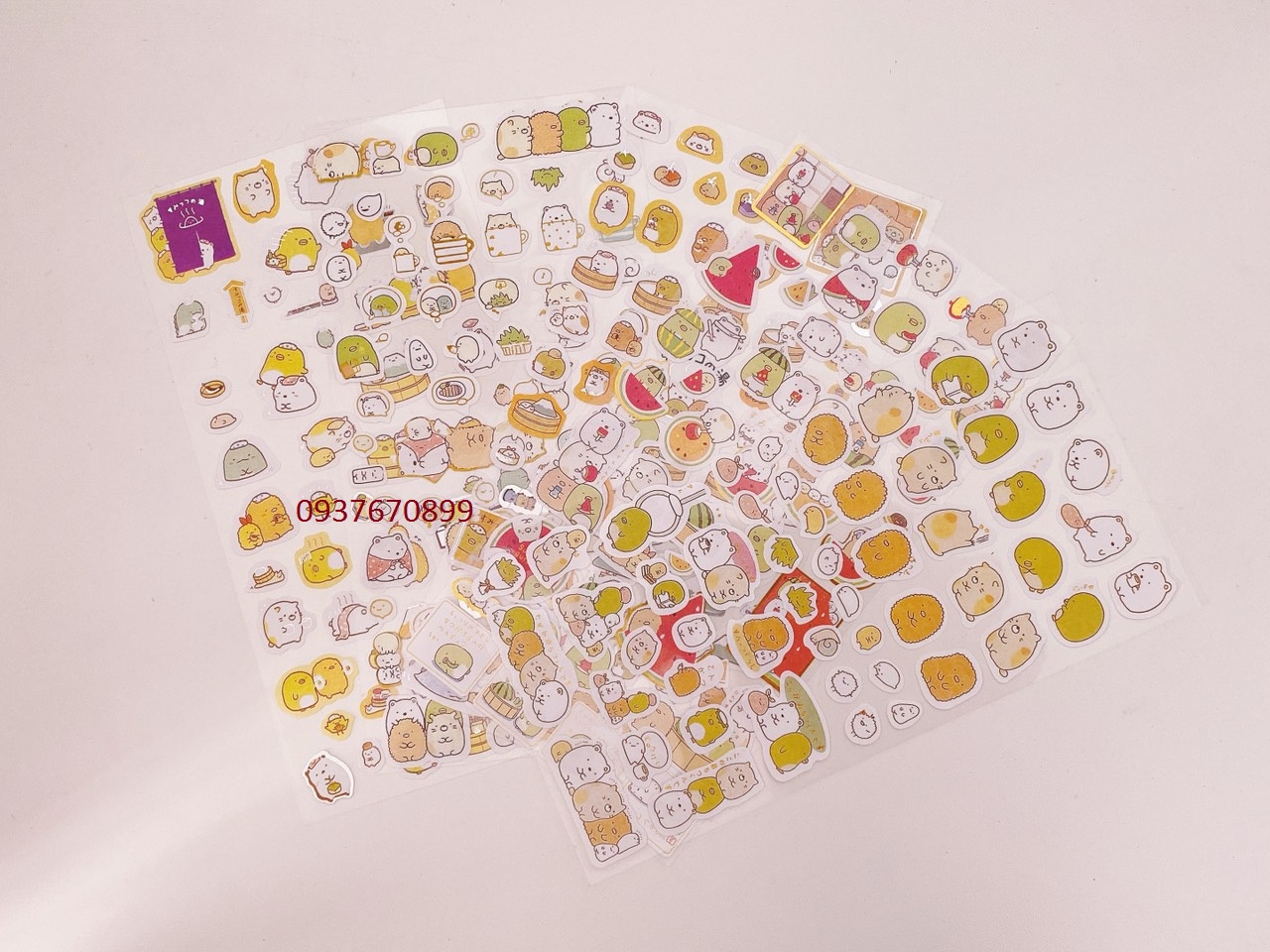 [HCM]Set 2 tấm Sticker Dán Trang Trí Molang ( Trang Trí Sổ Kế Hoạch Sổ Nhật Ký)-tầm 120 cái