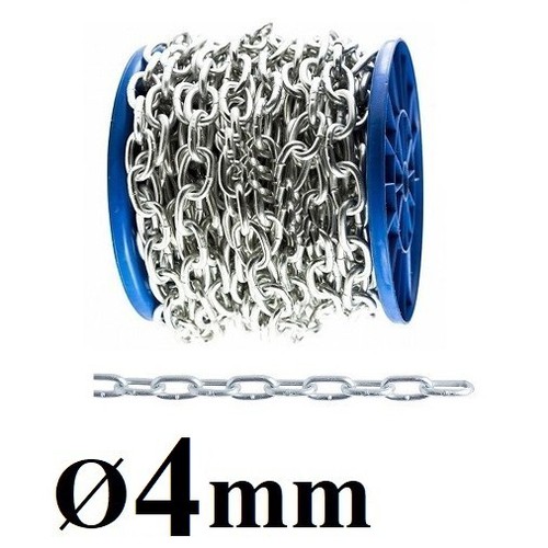 Dây xích sắt mạ kẽm phi 4mm ly 4 1 mét - 100 mét