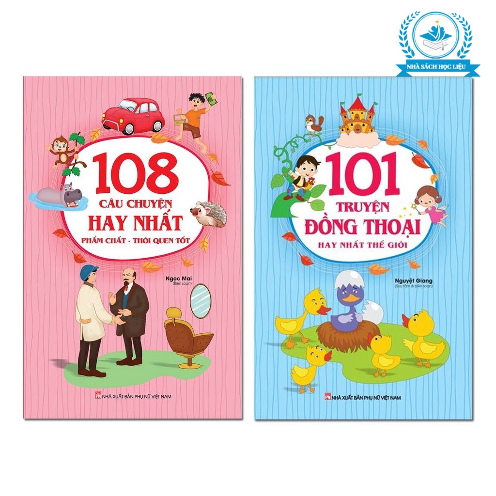 Sách - Combo 2 cuốn 108 câu chuyện hay nhất và 101 truyện đồng thoại hay nhất thế giới - Nhà sách Học Liệu