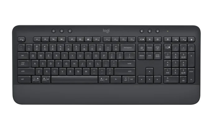 Bàn Phím Không Dây Logitech Signature K650 - Nhỏ gọn, gác tay tích hợp, tương thích Mac , Bluetooth & USB Bolt - Hàng chính hãng