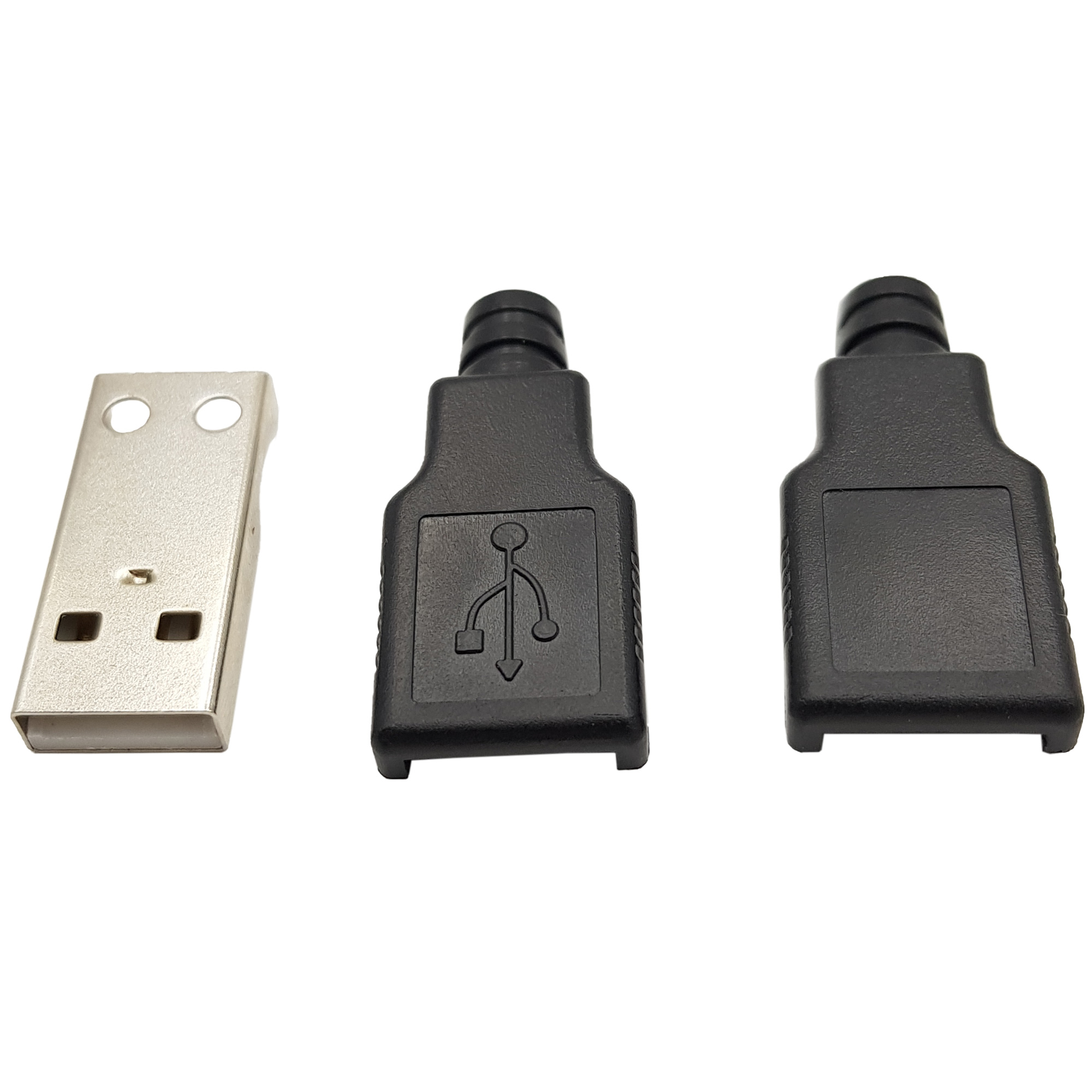 Đầu USB A Đực 4P kèm vỏ [ COMBO 3 CÁI]