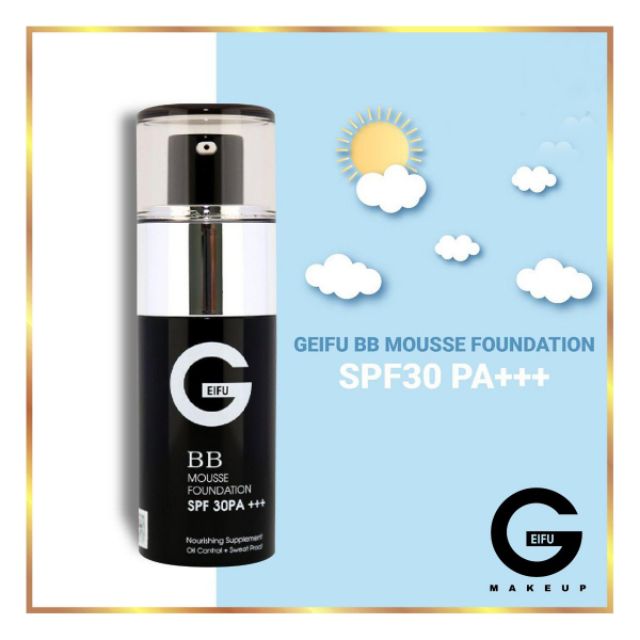 Kem Nền Chống Nắng Geifu BB Mousse Foundation