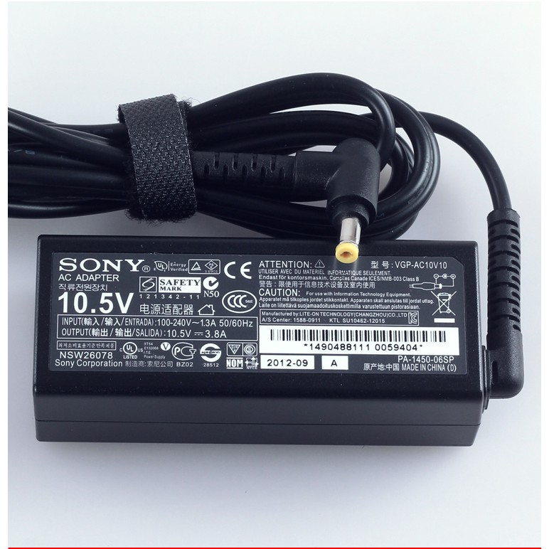 Sạc laptop sony vaio 10.5v - 3.8a