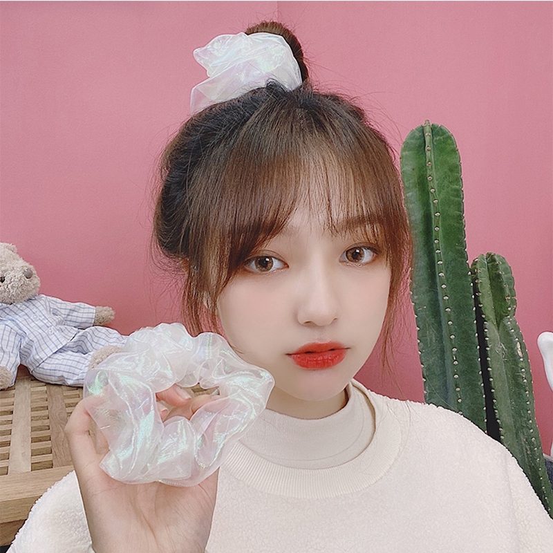Dây buộc tóc vải phản chiếu trong suốt cute - 1 Dây cột tóc