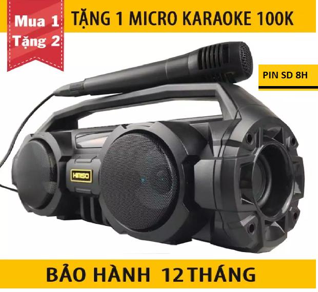 LOA BLUETOOTH Hát Karaoke Cực chất ( Tặng míc hát , Dây sạc..).Pin sử dụng 8 Giờ