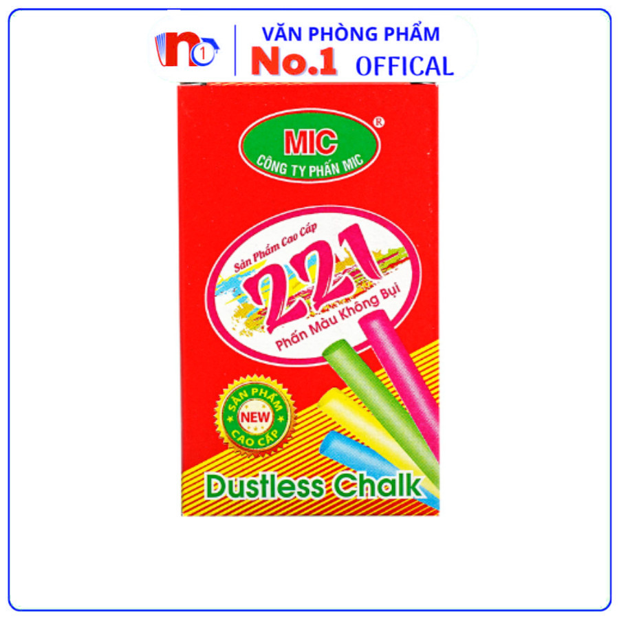 Hộp 10 Cây Phấn Màu Không Bụi MIC 221