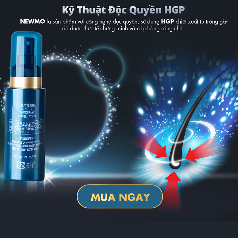 Xịt dưỡng tóc kích thích mọc tóc Nhật Bản Newmo 75ML